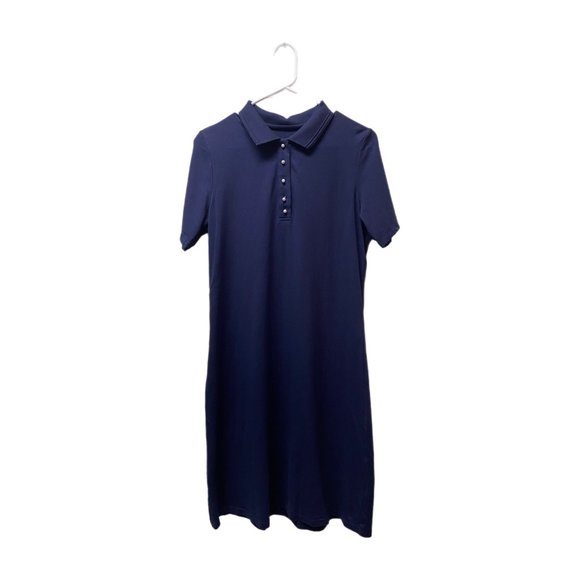 Denim & Co Navy Blue Polo Dress, XS, Pre-owned - Picture 3 of 6